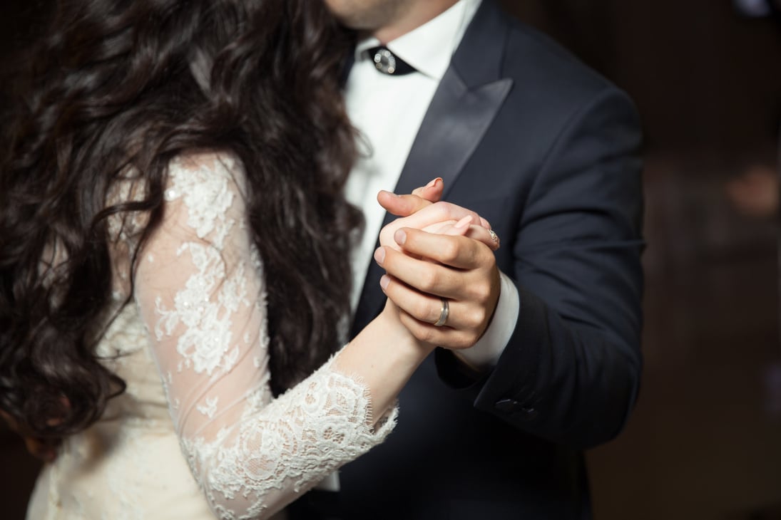 Bride and Groom Dancing